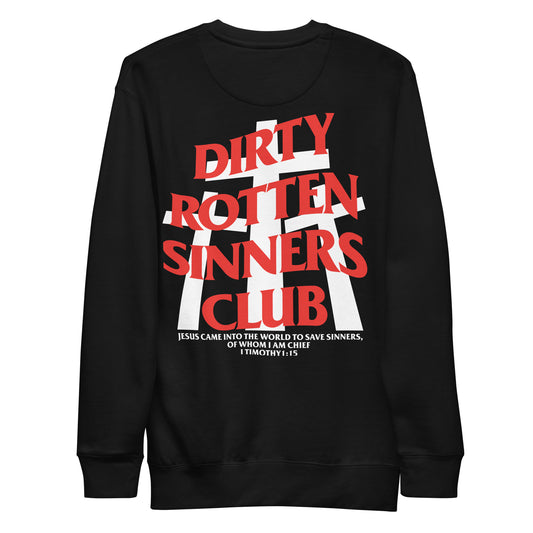 Dirty Rotten Sinners Club Sweatshirt (Red/White) - For Your Courage