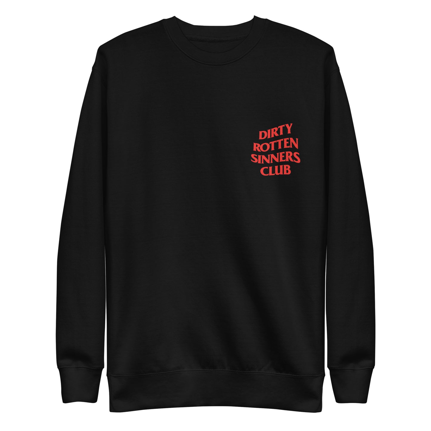 Dirty Rotten Sinners Club Sweatshirt (Red/White)